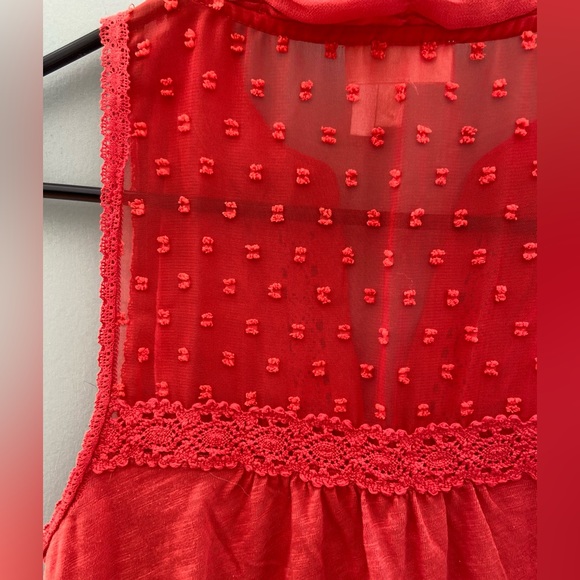 Orange Anthropologie button up blouse - Picture 2 of 4